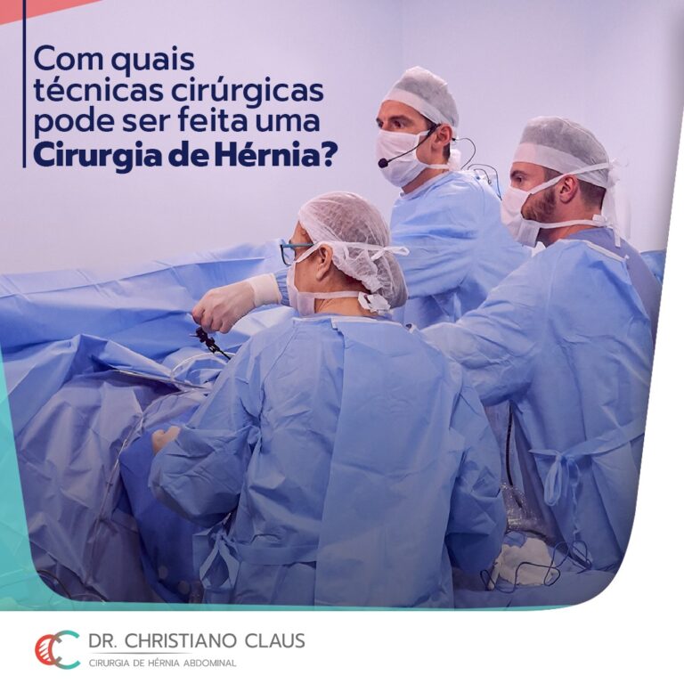 quais técnicas cirúrgicas pode ser feita uma cirurgia de hérnia