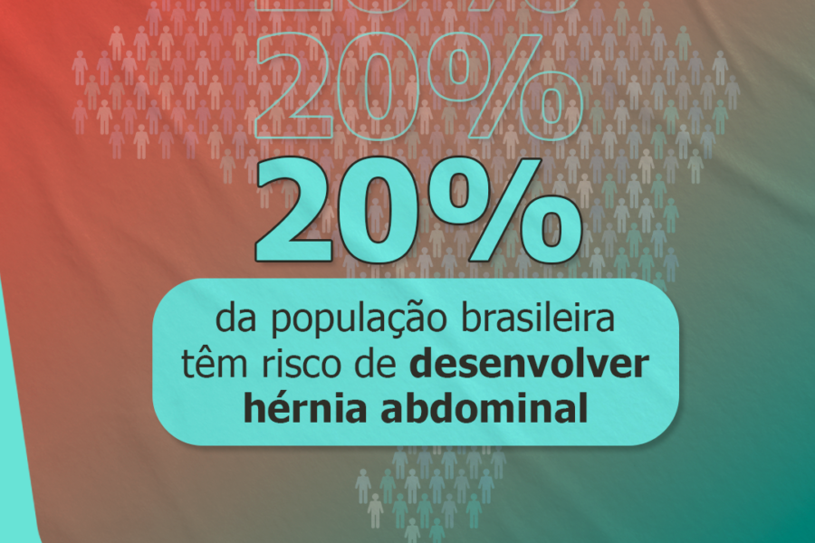 20% DA POPULAÇÃO BRASILEIRA TÊM RISCO DE DESENVOLVER HÉRNIA ABDOMINAL