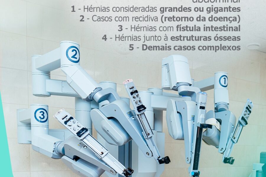 Principais indicações do robô em cirurgias de hérnia abdominal